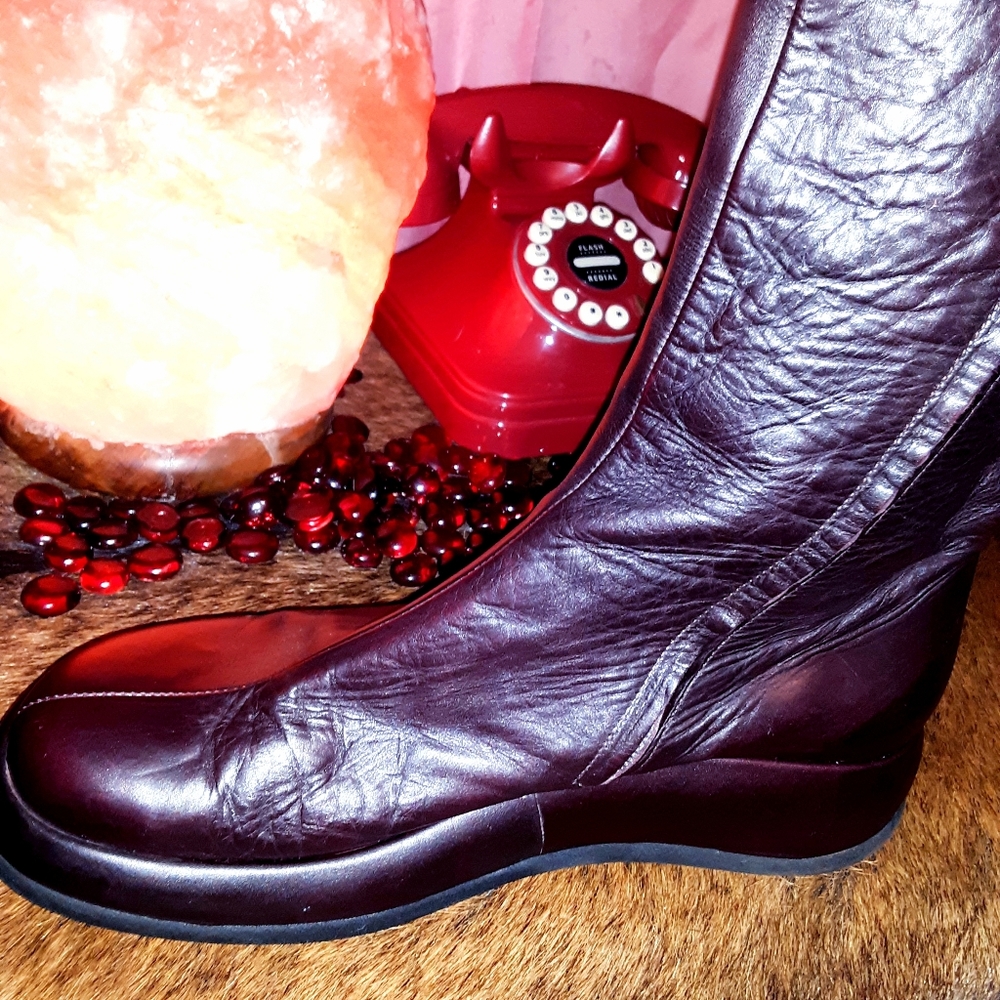 COPY - Robert Clergerie Wedge Boots Tall 10 - vintage moon boots from the 70’s!